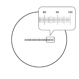 接眼ミクロメーター 10ミリ100等分目盛り（実体顕微鏡用 Φ25